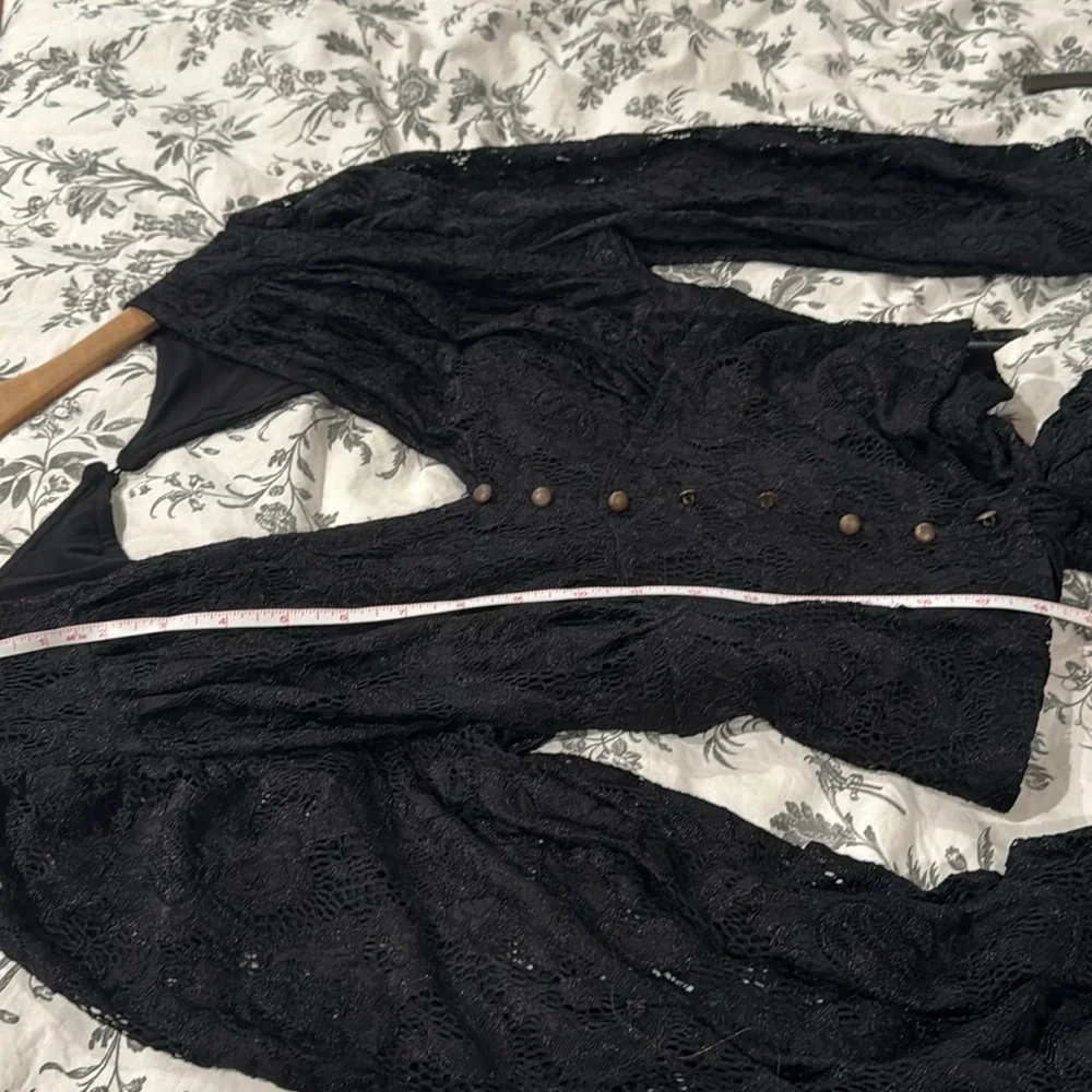 Anthropologie Black Lace Blouse